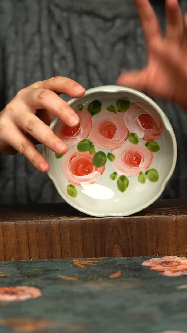 杯釉下彩手工手绘同款陶器