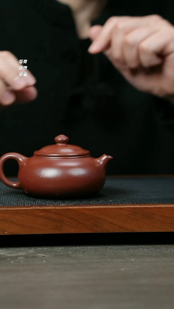 【闪购商品】紫砂茶壶H1326李传荣紫泥寒江