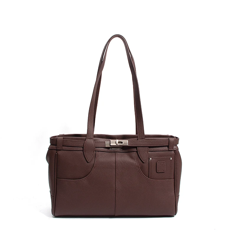 【尚恩CC】SLBL-85030-咖啡-轻奢百搭手提腋下新款斜跨女包