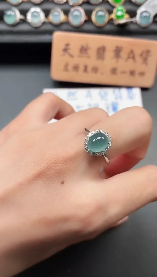 银S925镶嵌戒指翡翠1111