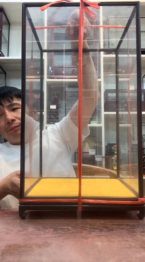 红酸枝木类哎**了30*30*60玻璃罩515