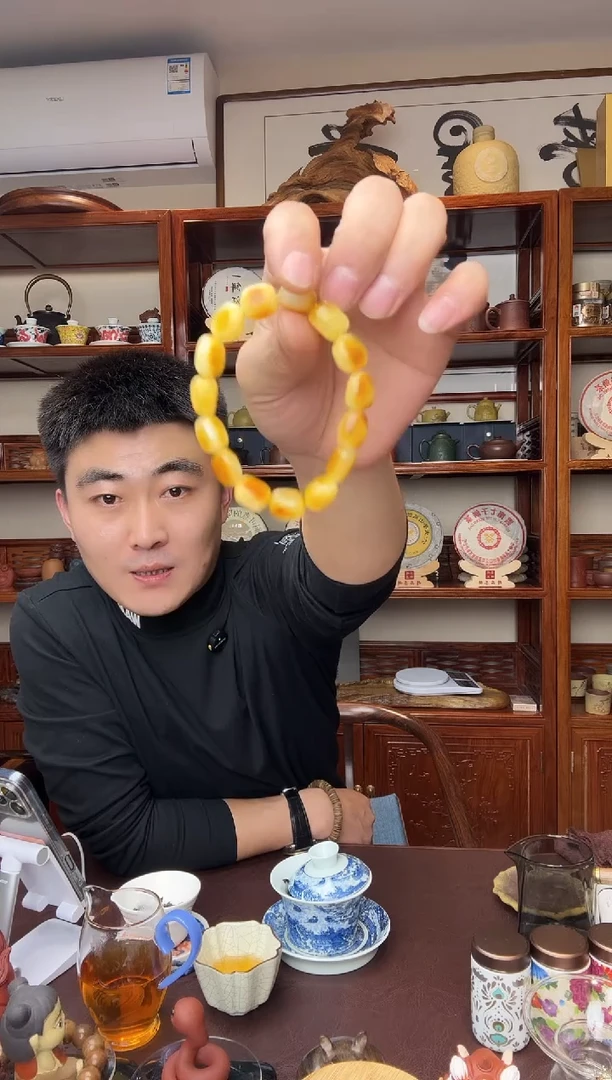 纯天然蜜蜡手串男士