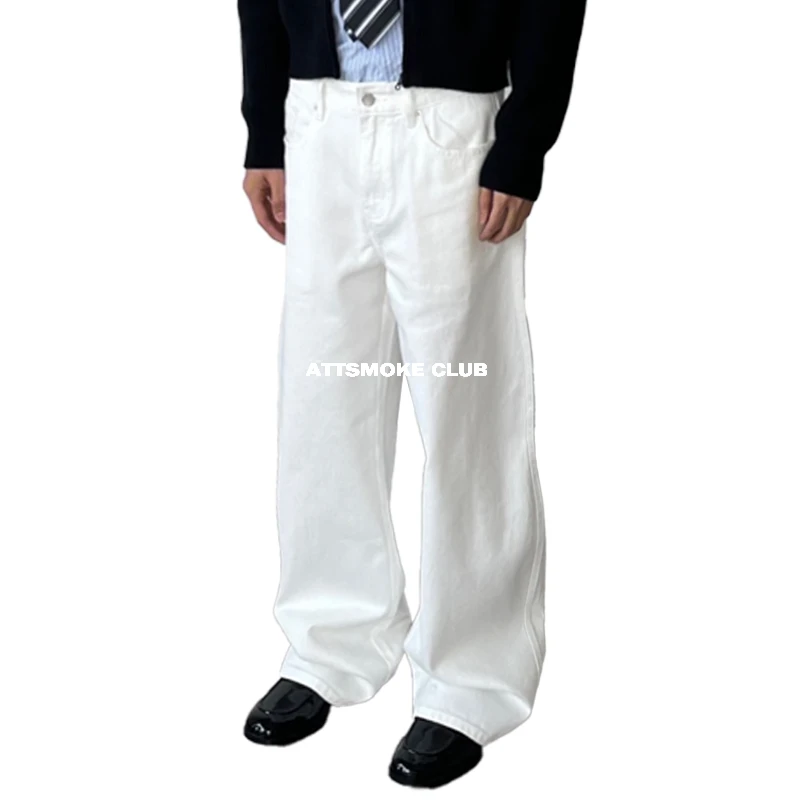 【线上商店】美式Cleanfit巴家基础白色2021m直筒牛仔裤vintage裤子