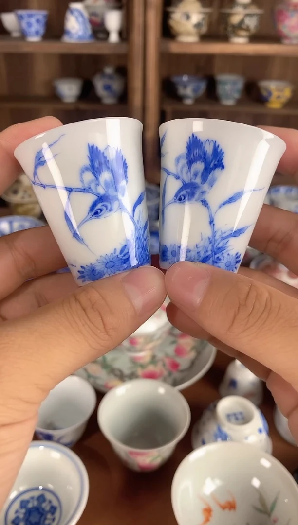 摆件石*?老白说瓷手工手绘,价格你说了算。