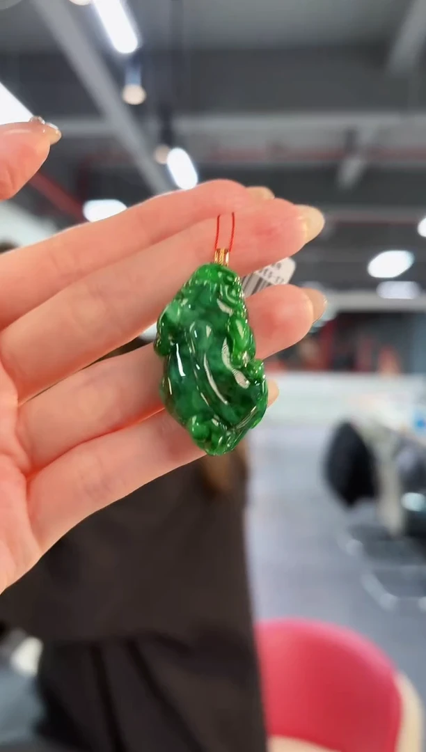 【闪购商品】翡翠颈饰18K金镶嵌缅料A货/支持复检/一件