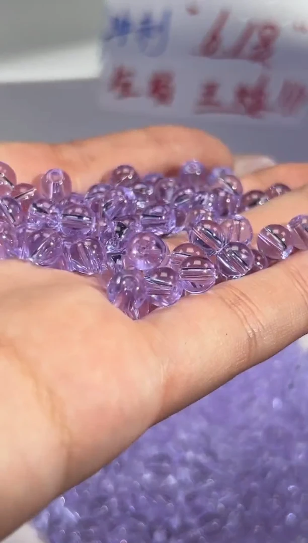 未镶嵌颈饰水晶w1653玻利维亚紫水晶6mm*40颗