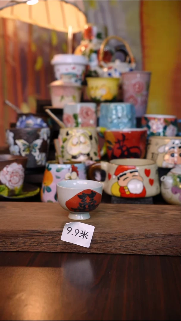 杯子陶泥垚手作 景德镇手工手绘陶瓷器物