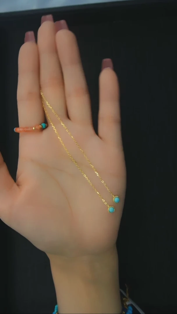 【闪购商品】绿松石耳线银S925镶嵌发货一件