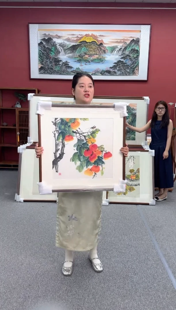 国画手绘 斗方 68*68