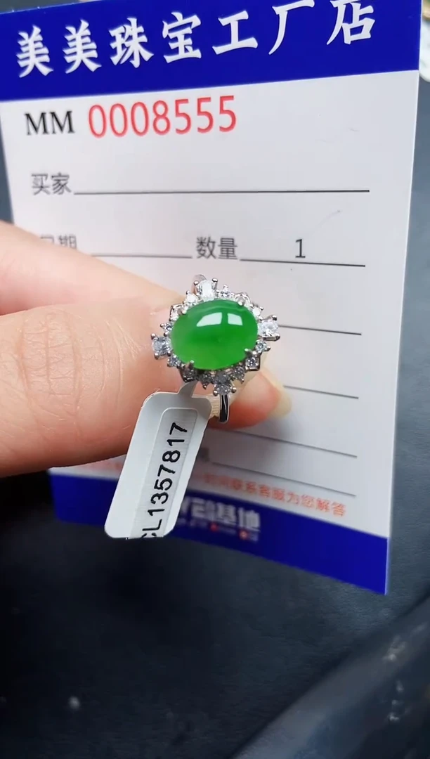 翡翠银S925镶嵌颈饰85555