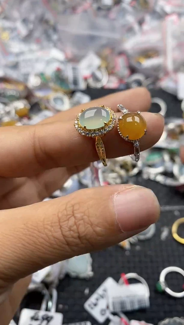 银S925镶嵌戒指翡翠121212---5