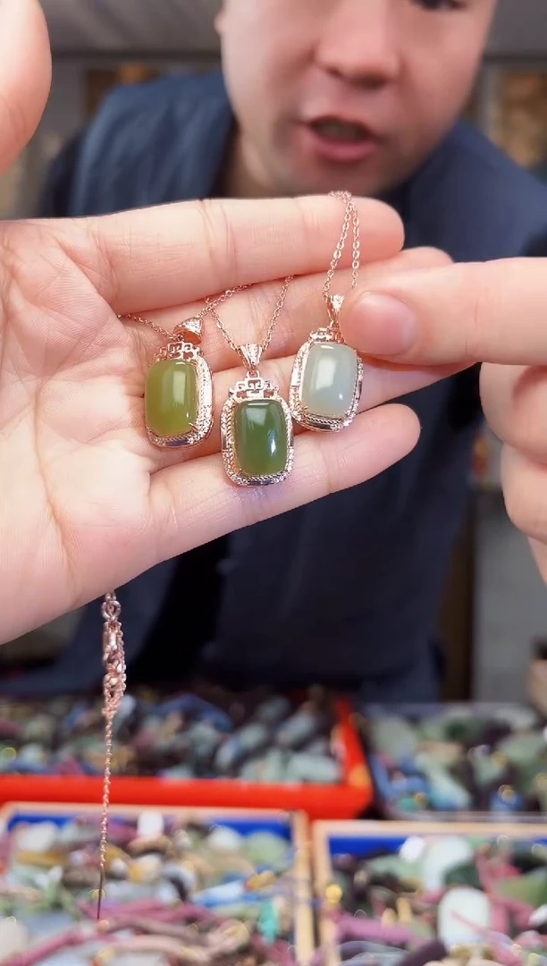 【闪购商品】和田玉挂件银S925镶嵌拍一发一多样性发货