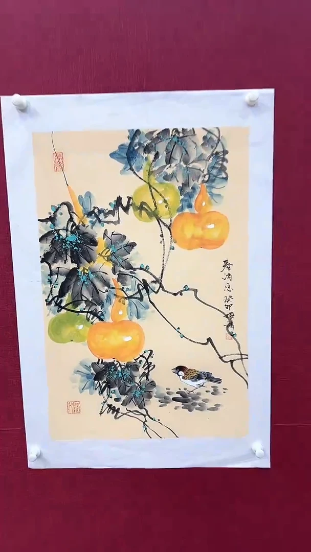 国画梅清绘画2.7pc花鸟