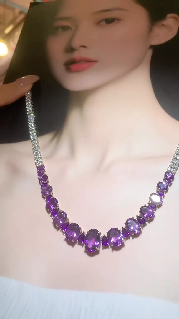 颈饰银S925镶嵌紫晶【宝石世家严选】