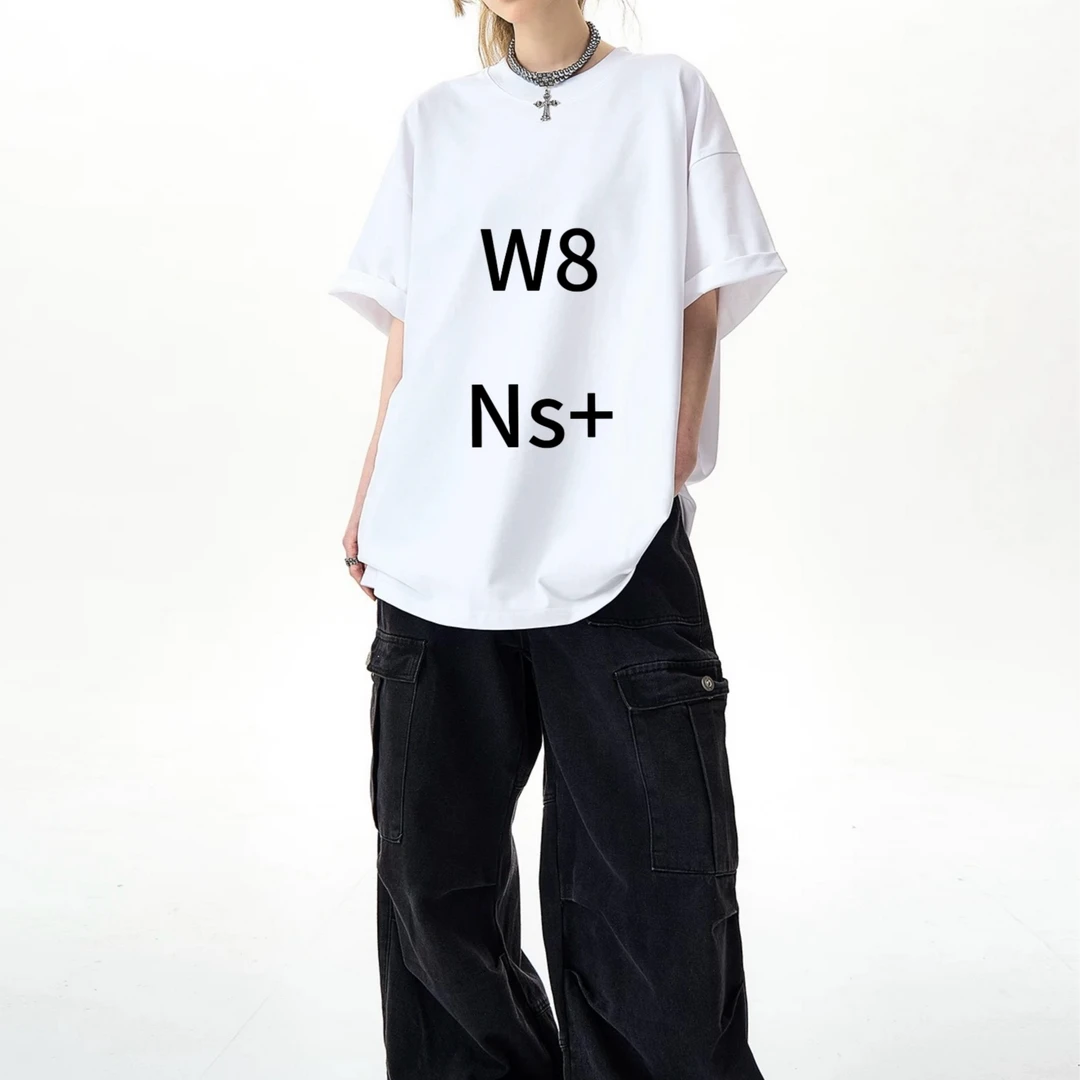 W潮流夏季T恤美式休闲情侣百搭