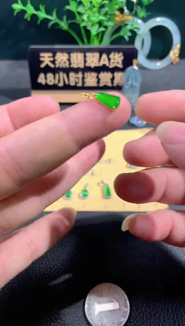 翡翠18K金镶嵌颈饰翡翠