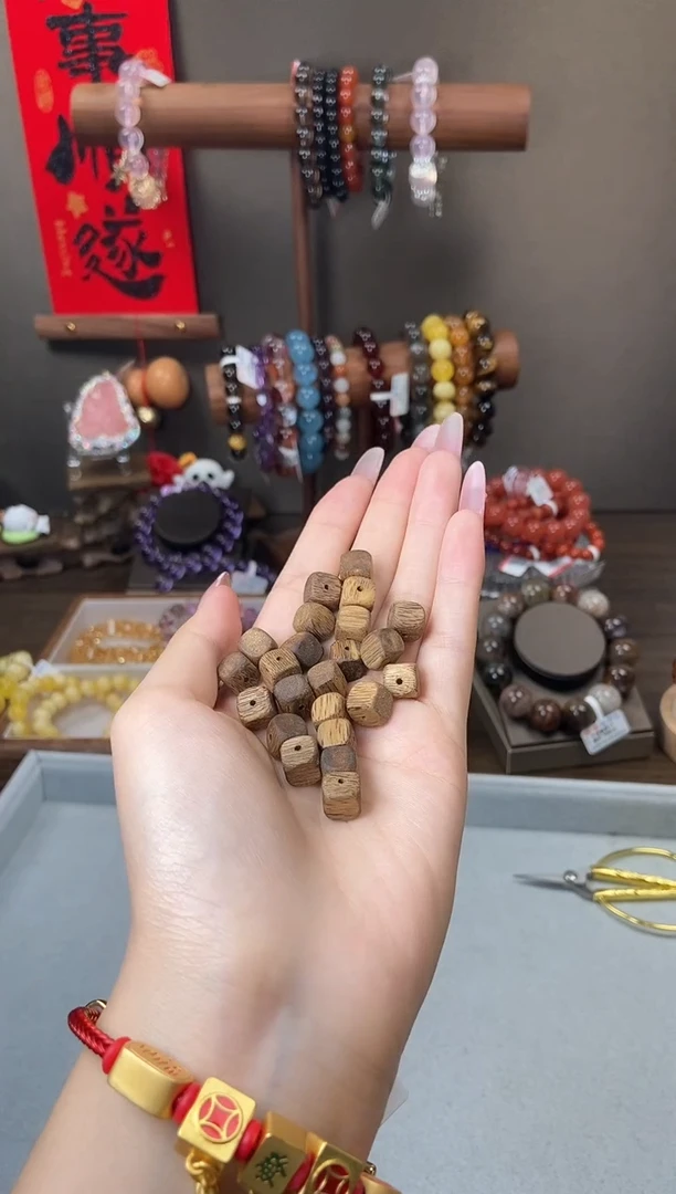 库克手串沉 香方糖单珠8.5mm