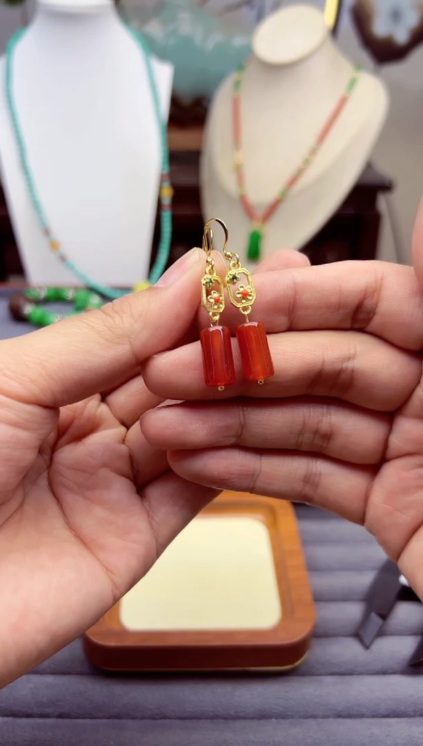 【闪购商品】南红玛瑙颈饰14K金镶嵌e276```````