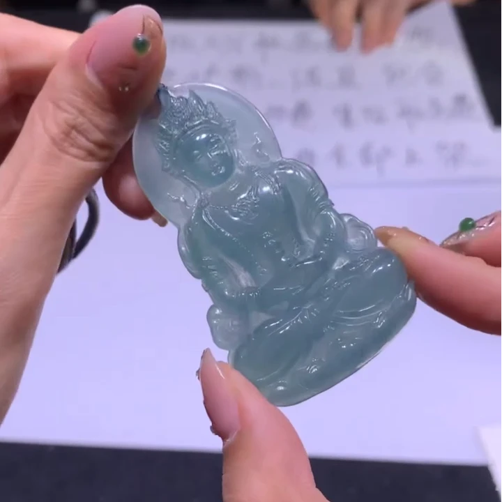 【逍遥严选】天然A货翡翠渡母吊坠*705/747436/多样性发/1件