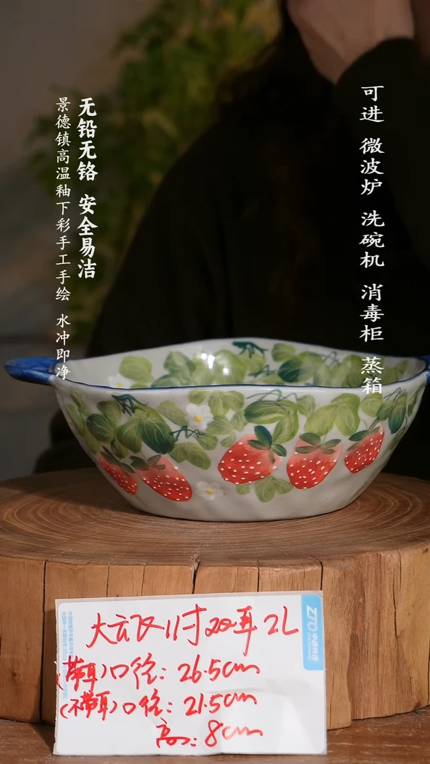 碗陶瓷景德镇高温瓷釉下彩手绘陶瓷