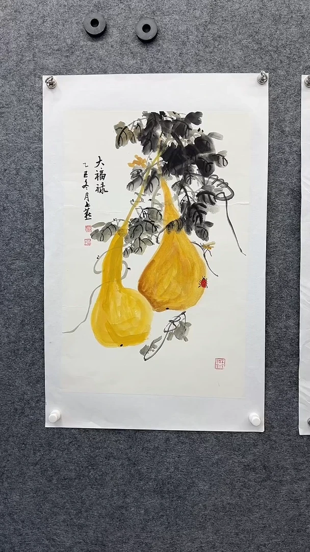 国画国画王生意福禄图