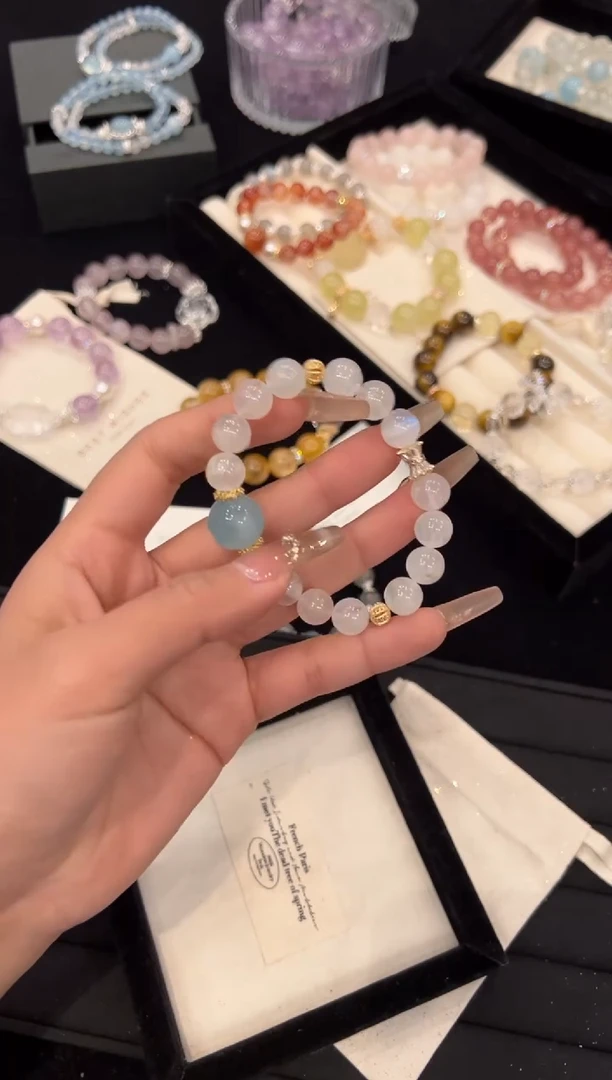 【闪购商品】水晶手链合金蓝月光手链x1175