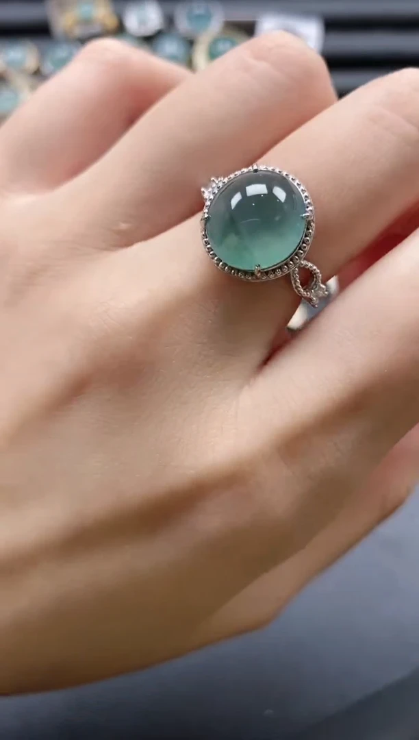 【闪购商品】翡翠戒指银S925镶嵌51511