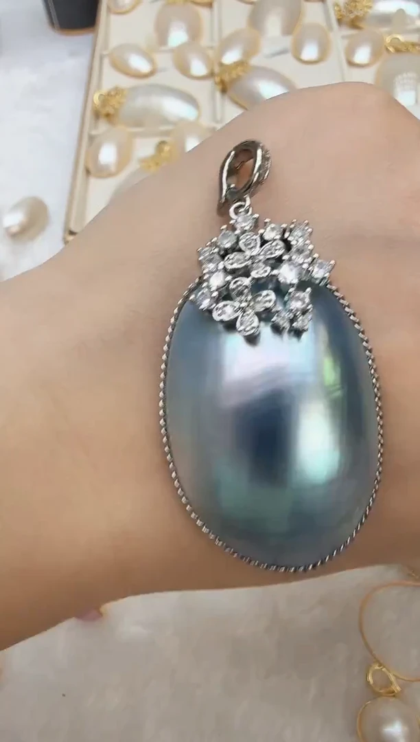 钛钢无繁花蓝色马贝