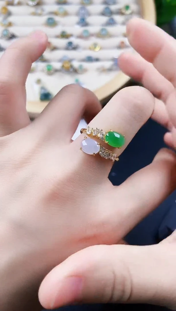 【闪购商品】翡翠戒指银S925镶嵌1211212323