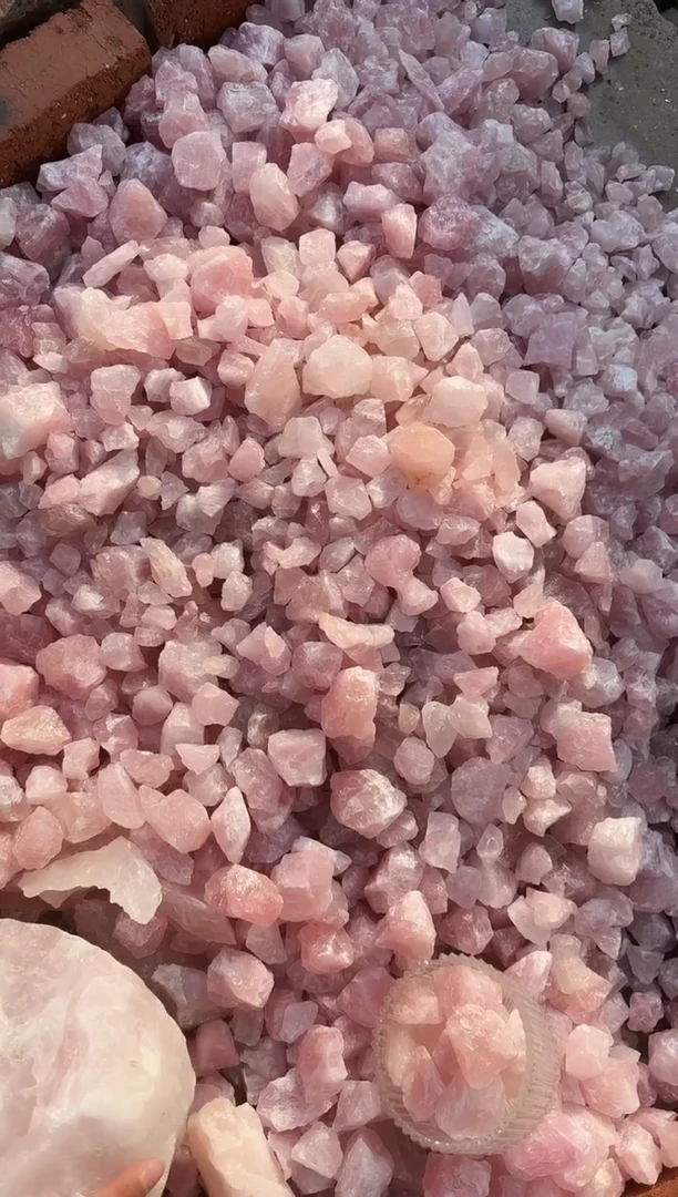 【闪购商品】水晶摆件未镶嵌粉水晶碎石600g