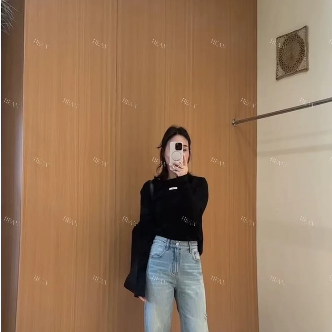 HEAN/禾桉  简约软糯亲肤正肩修身不紧身遮肉显瘦显薄打底T恤