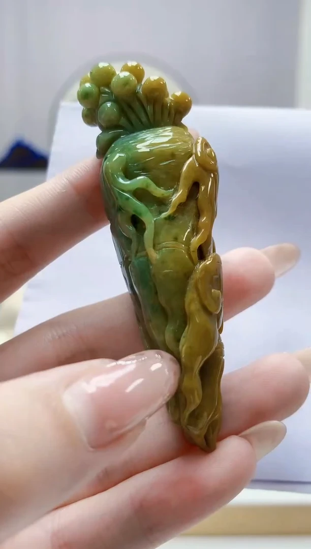 未镶嵌定制翡翠4852jw-毛货挂件95