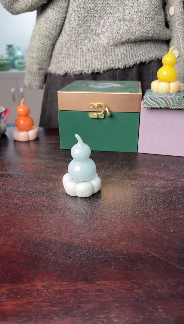 云间青瓷 小米茶器   蓝色葫芦