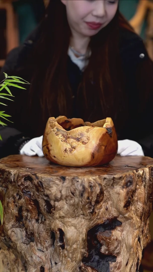 木雷击枣木聚宝盆