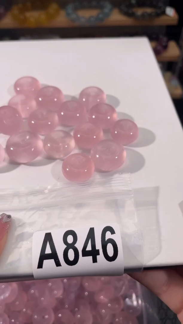 水晶手链未镶嵌A846 多样性发一 粉水 平安扣