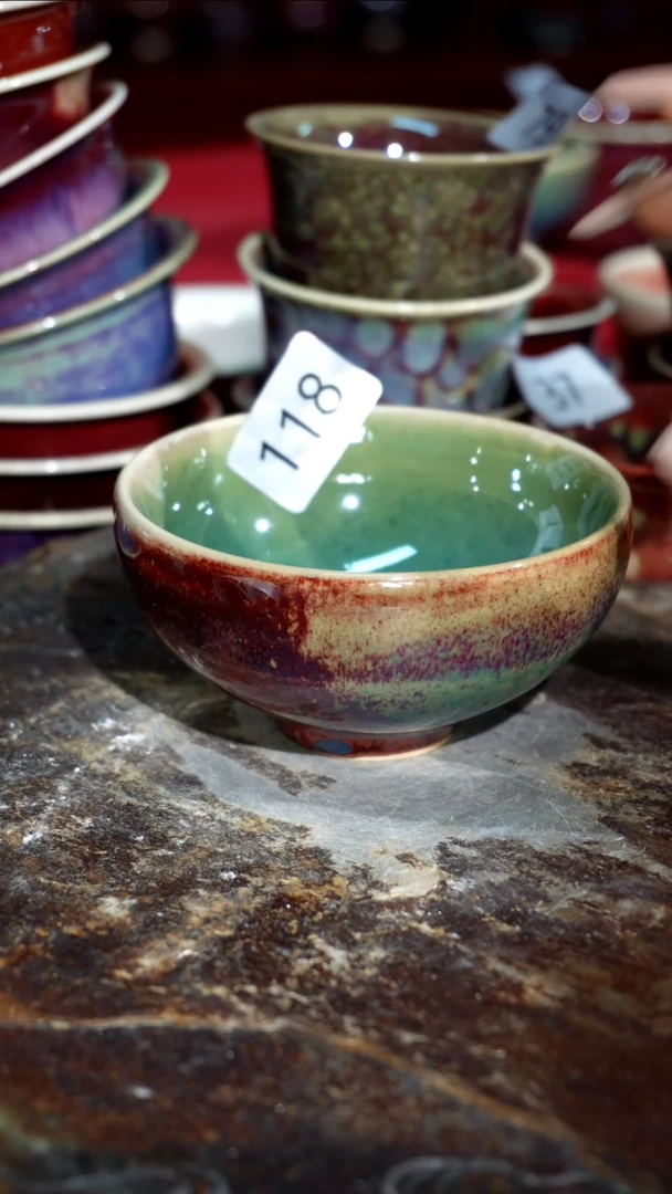 摆件精品窑变钧瓷茶器