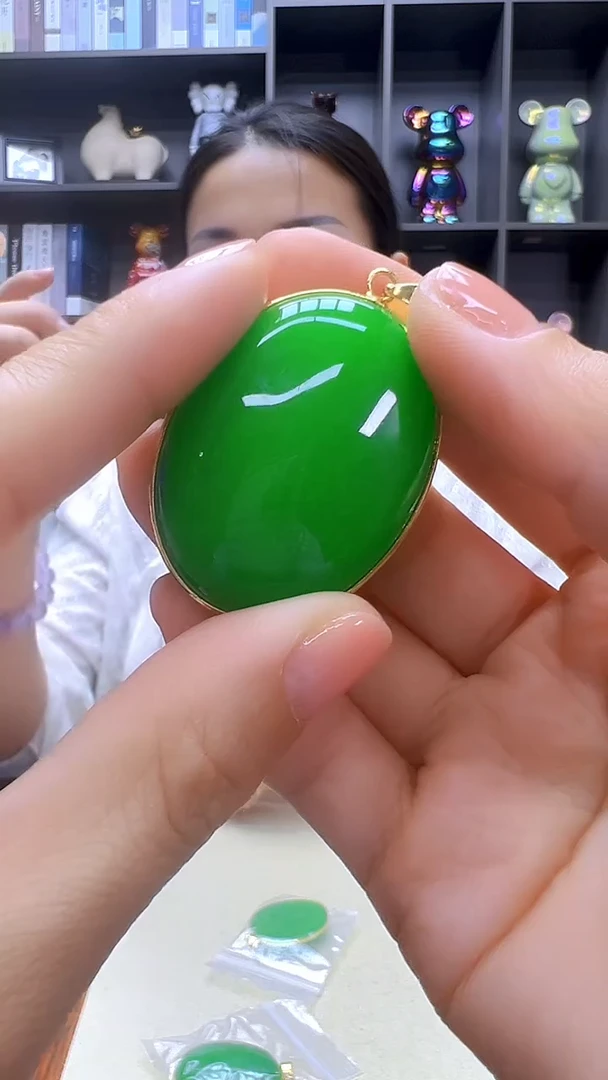 翡翠14K金镶嵌颈饰丹丹diy劲饰