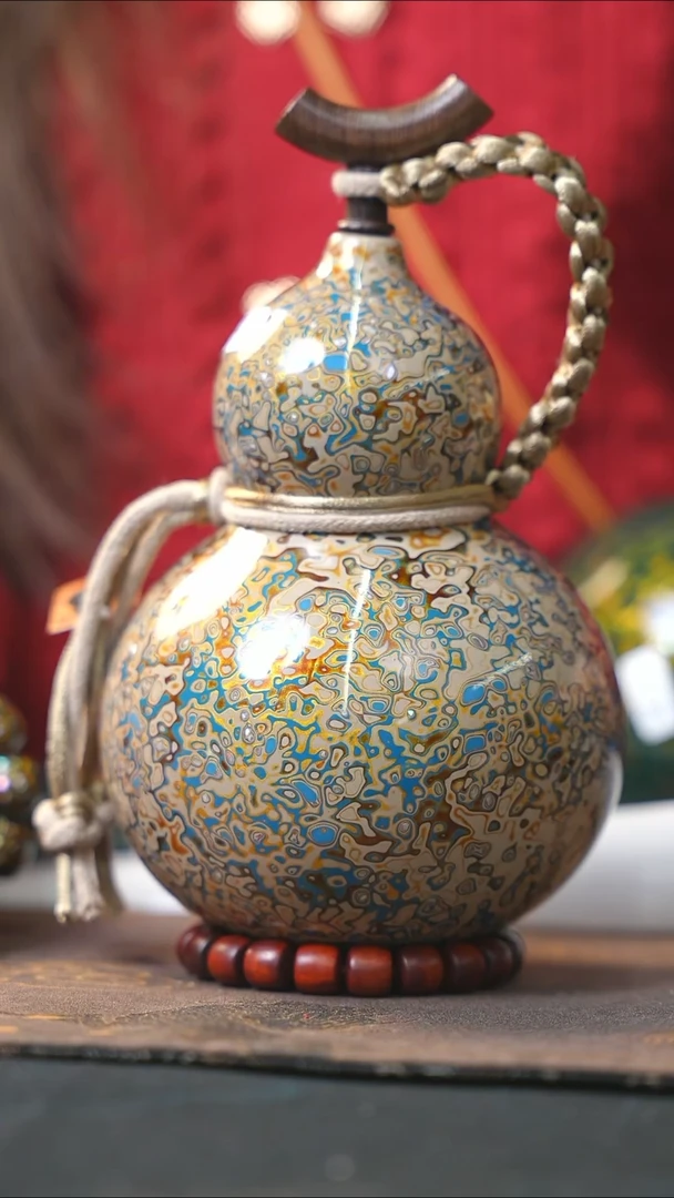 【闪购商品】WZ278漆艺酒葫芦不包手串及旋转底座