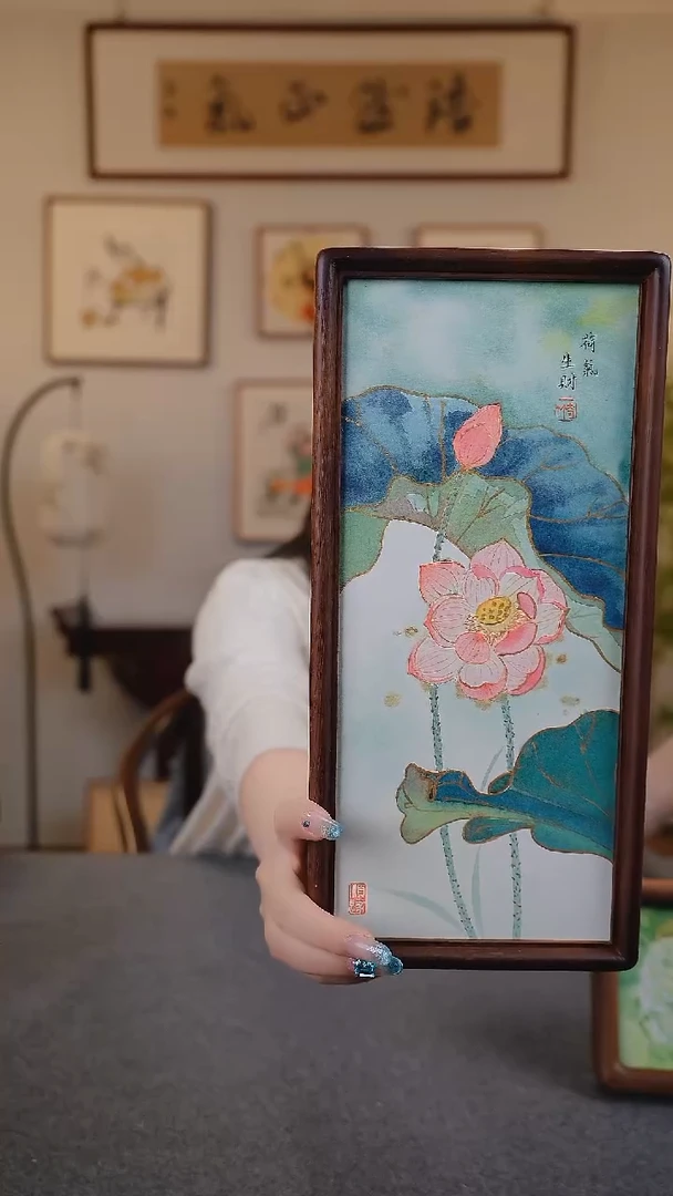 竖款鹿鸣现代美术馆-岳倚竹老师作品