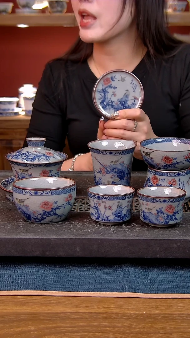 简装家用款7件套 老陶泥开片纹陶瓷茶具