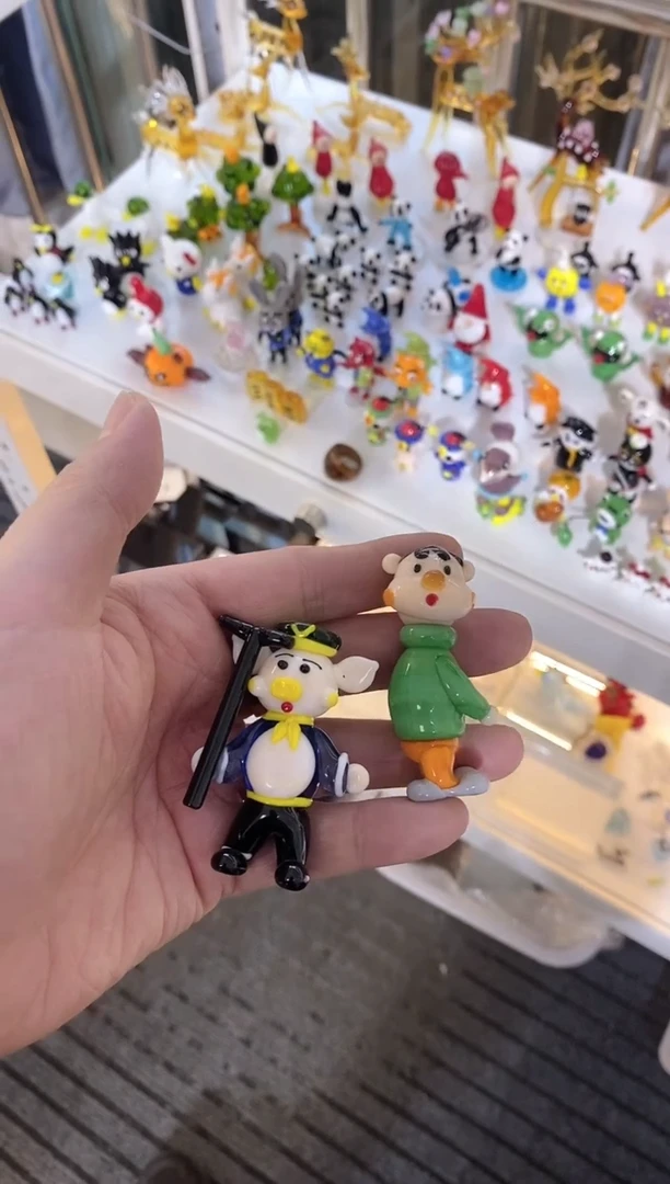 琉璃手工艺品2件摆件