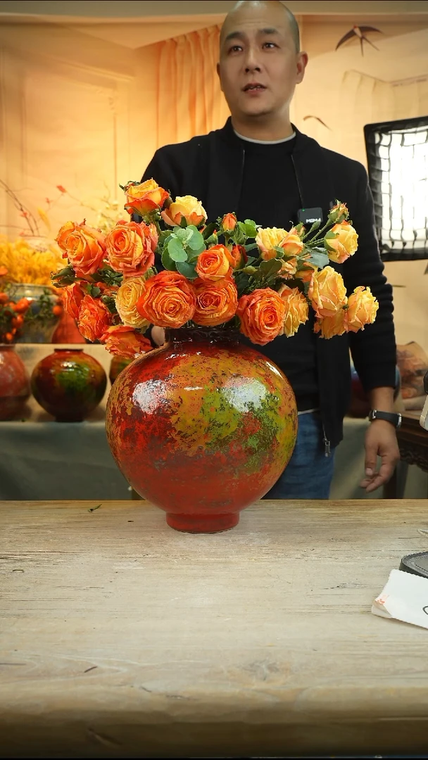 高 29口10陶瓷花瓶景德镇