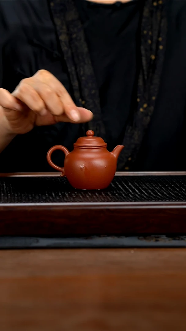 茶壶紫砂120cc黄龙山原矿朱泥秋水29