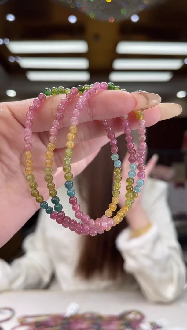 【闪购商品】碧玺/未镶嵌4mm+碧玺多圈多样性发货8