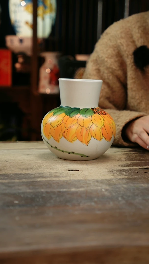 【闪购商品】瓷片景德镇纯手工釉下彩精品花瓶