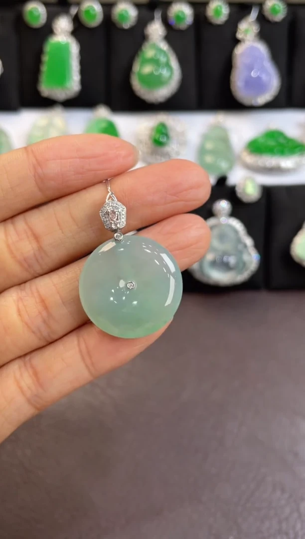 18K金镶嵌挂件翡翠ZHG01018-20