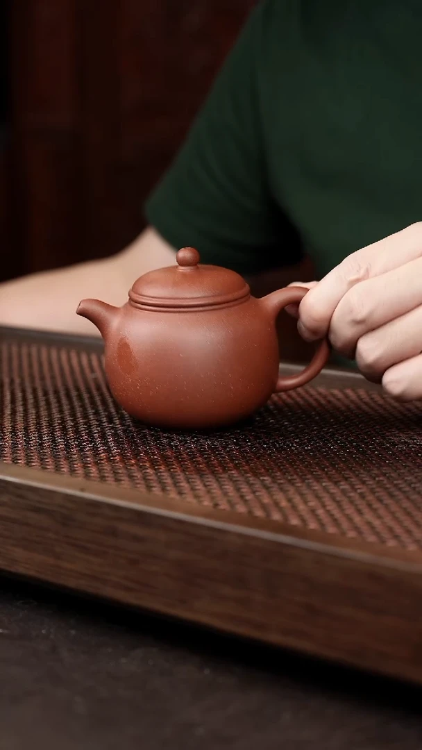 茶壶紫砂红降坡匏尊