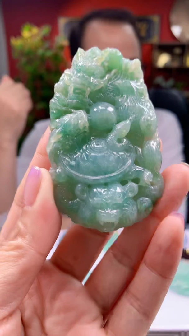 定制翡翠未镶嵌1101jj-毛货挂件42