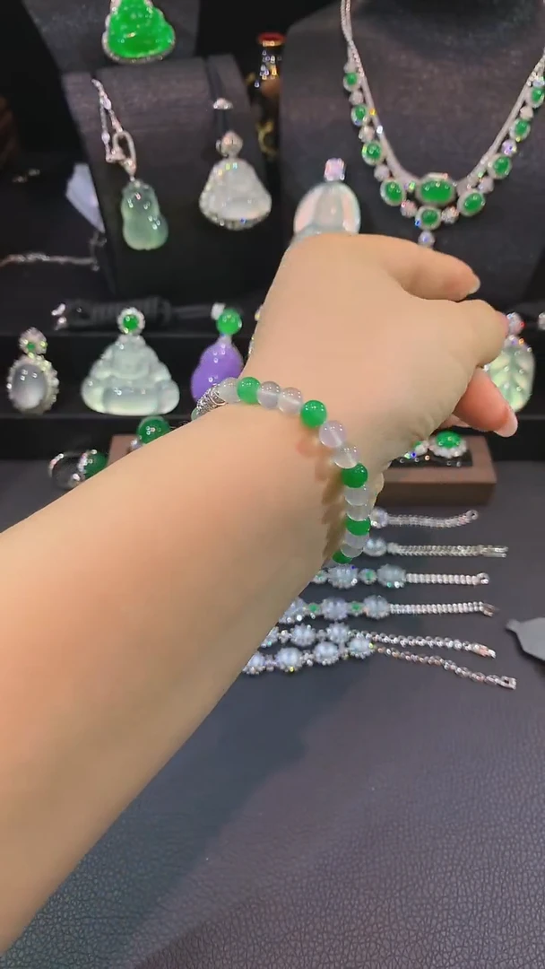 未镶嵌手链翡翠珠链