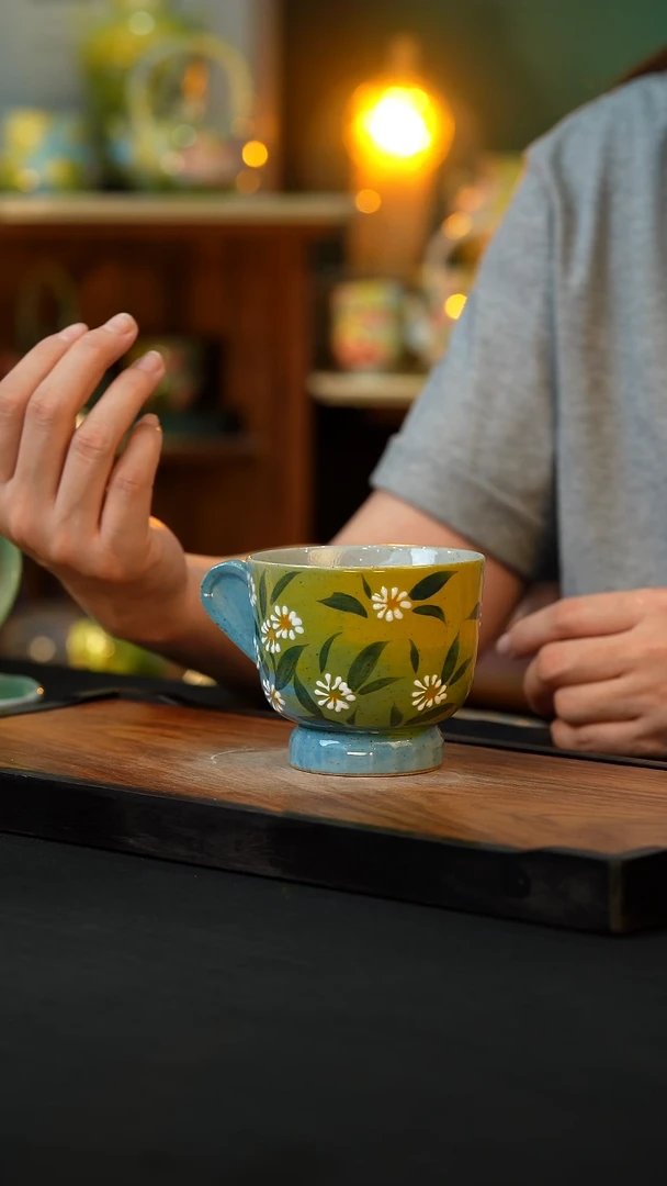 杯手绘心瓷陶瓷浮力